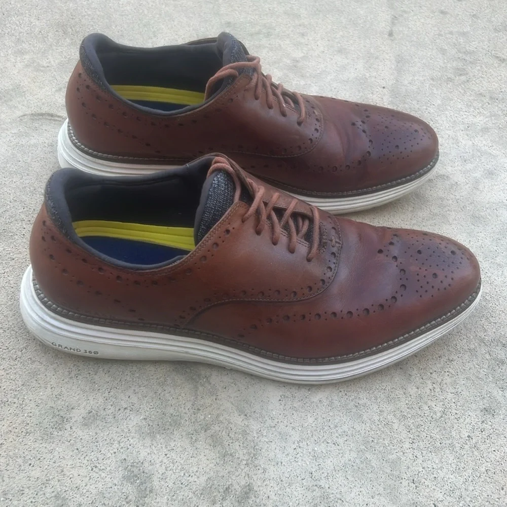 Cole Haan Original Grand Ultra Wingtip Oxford Tan Leather Men's Shoe Size 11.5